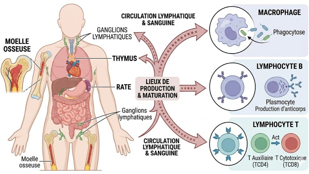 Le système de défense de l'organisme : Organes, Cellules et Immunité  (SVT Terminale D & C)