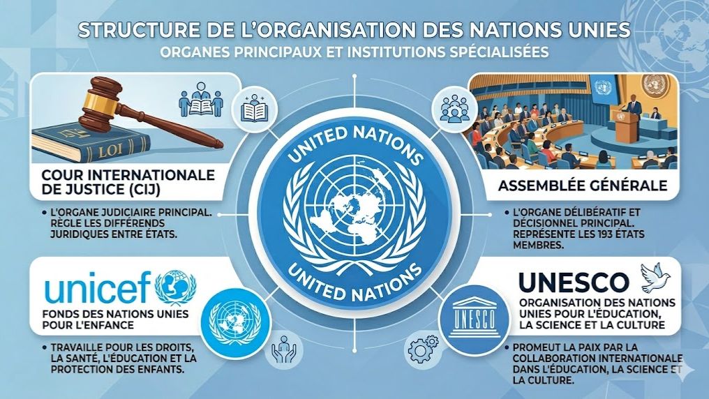 Histoire-Géo (3ème): L’Organisation des Nations Unies (ONU) : Structure, Missions et Défis
