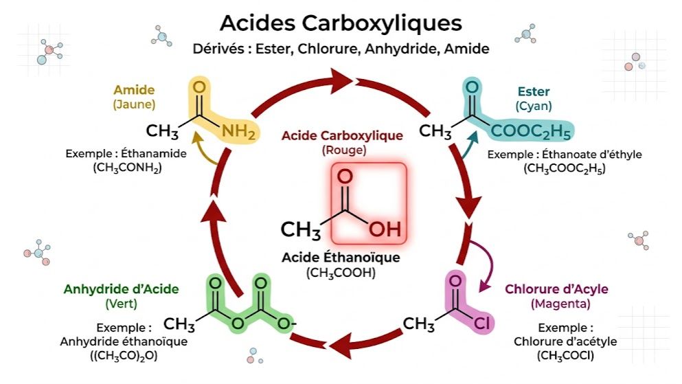Acides Carboxyliques et leurs Dérivés (Physique-Chimie Terminale C & D - CI)