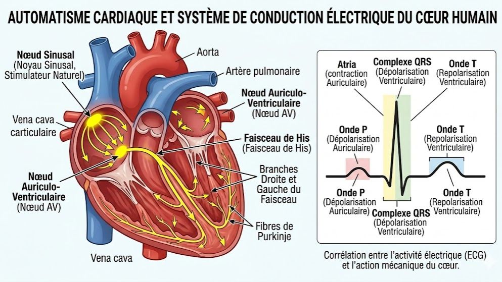 Le fonctionnement du cœur : Automatisme, Tissu Nodal et Régulation  (SVT Terminale D & C)